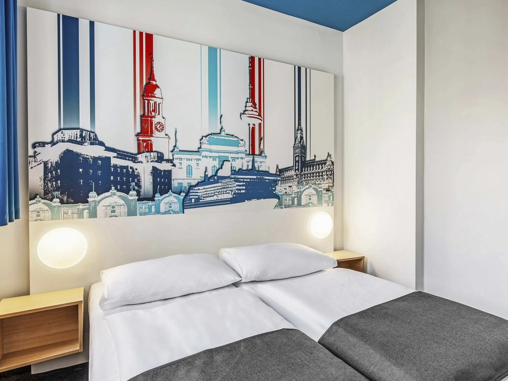 Doppelzimmer des B&B Hotel Hamburg City Ost