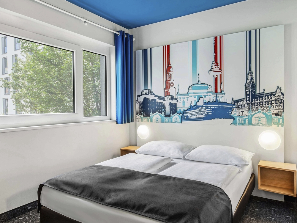 Doppelzimmer des B&B Hotel Hamburg City Ost