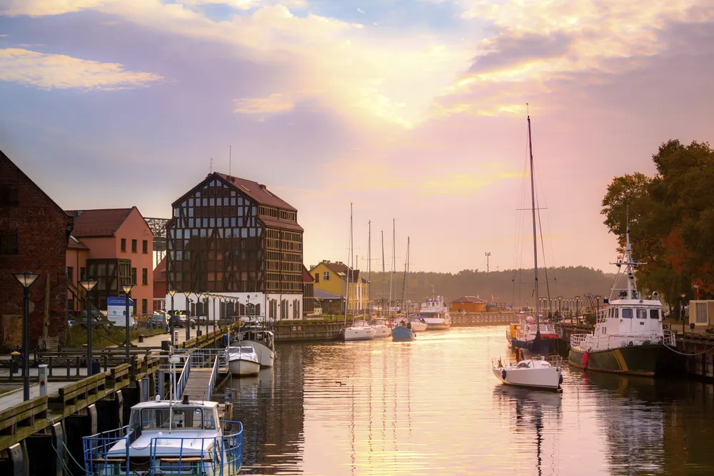 Die Hafenstadt Klaipeda im Westen von Litauen