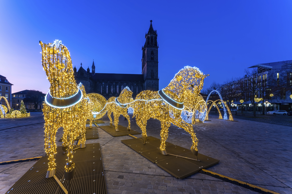 Dekoration auf dem Magdeburger Weihnachtsmarkt 