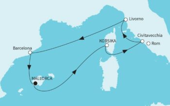 Route der Mein Schiff 2